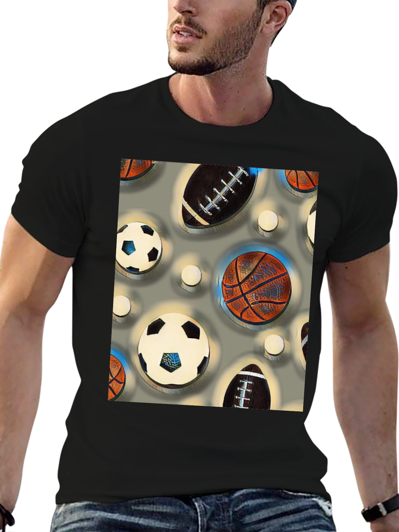 Sports Balls Patterned Tee