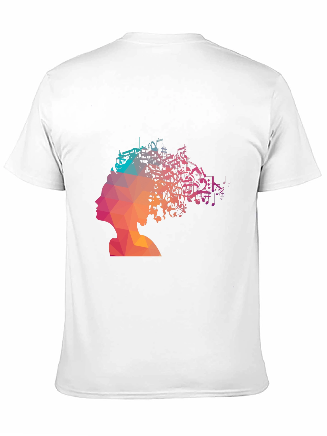 Music Mind T-Shirt - Poly Art Silhouette