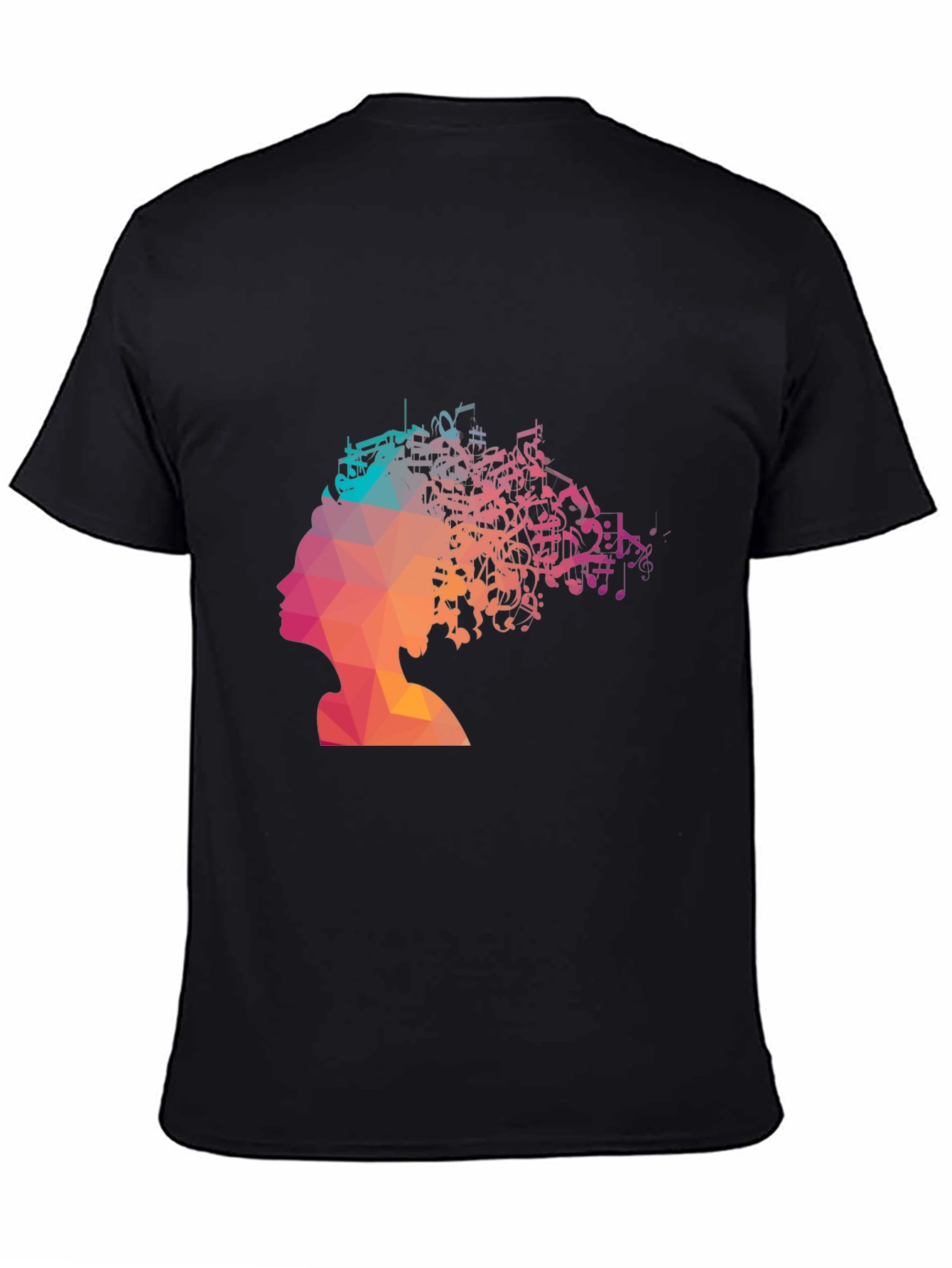 Music Mind T-Shirt - Poly Art Silhouette