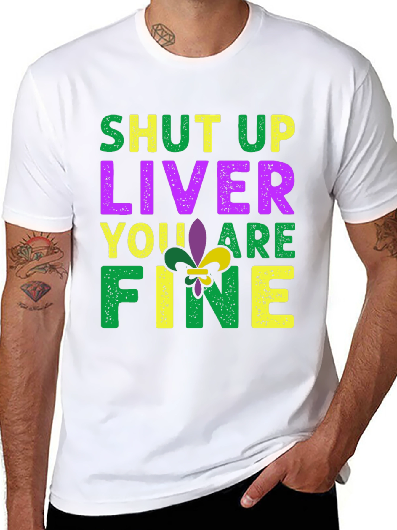 Shut Up Liver Youre Fine Black Graphic Tee