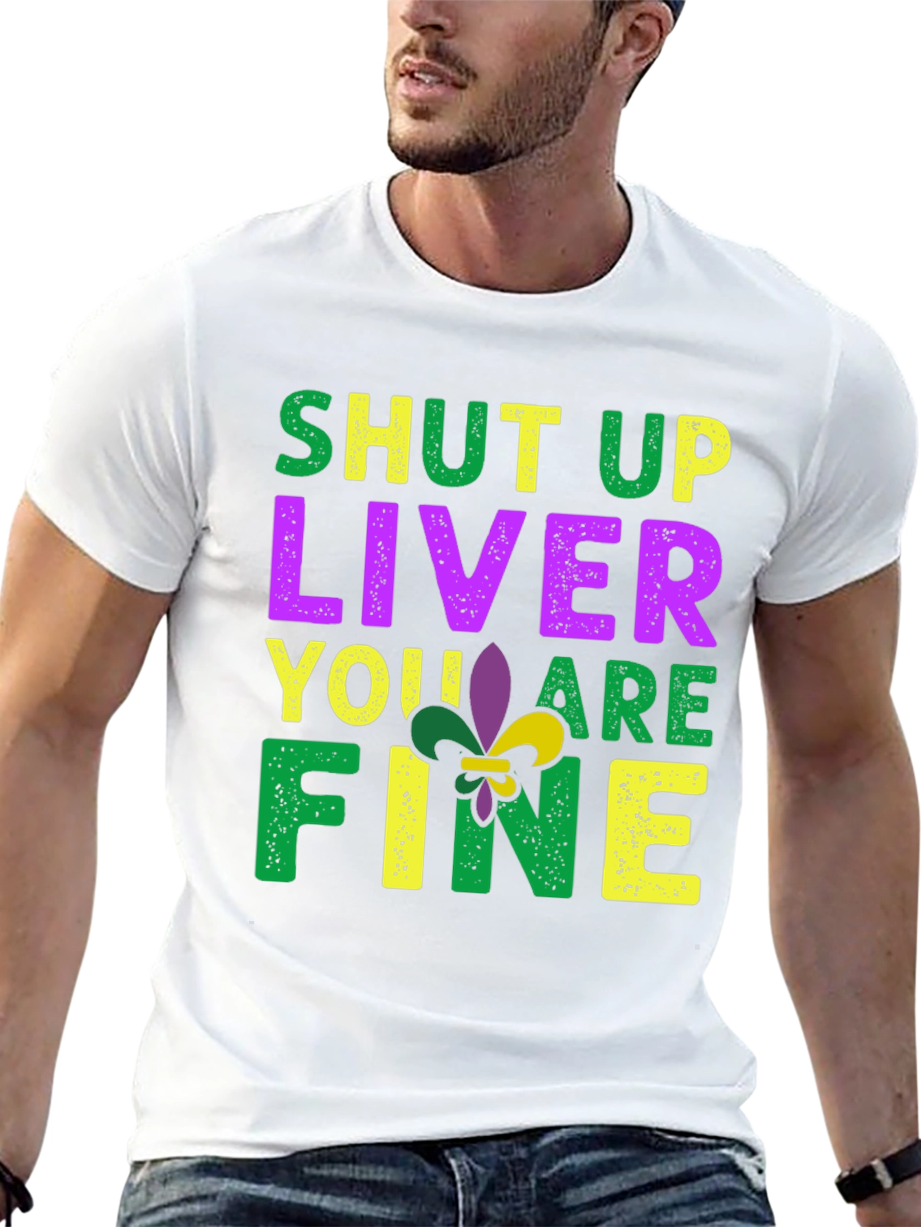 Shut Up Liver Youre Fine Black Graphic Tee