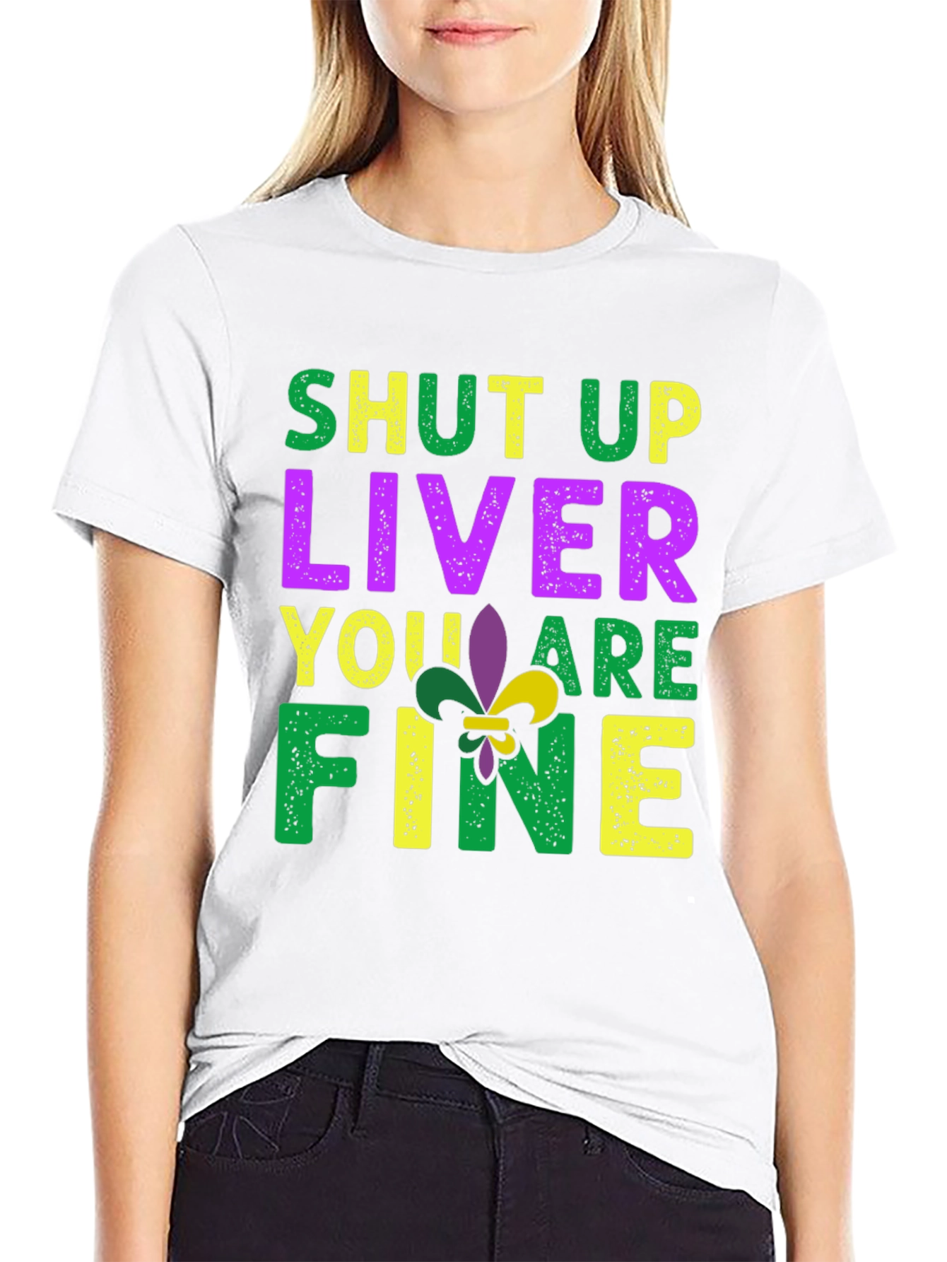 Shut Up Liver Youre Fine Black Graphic Tee
