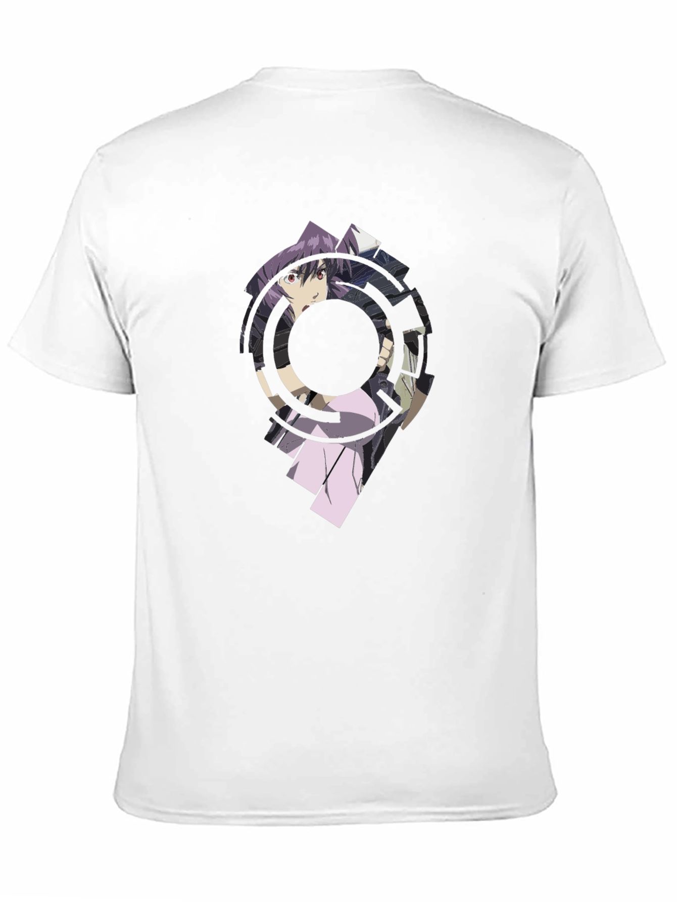 Anime Graphic Print Black T-Shirt