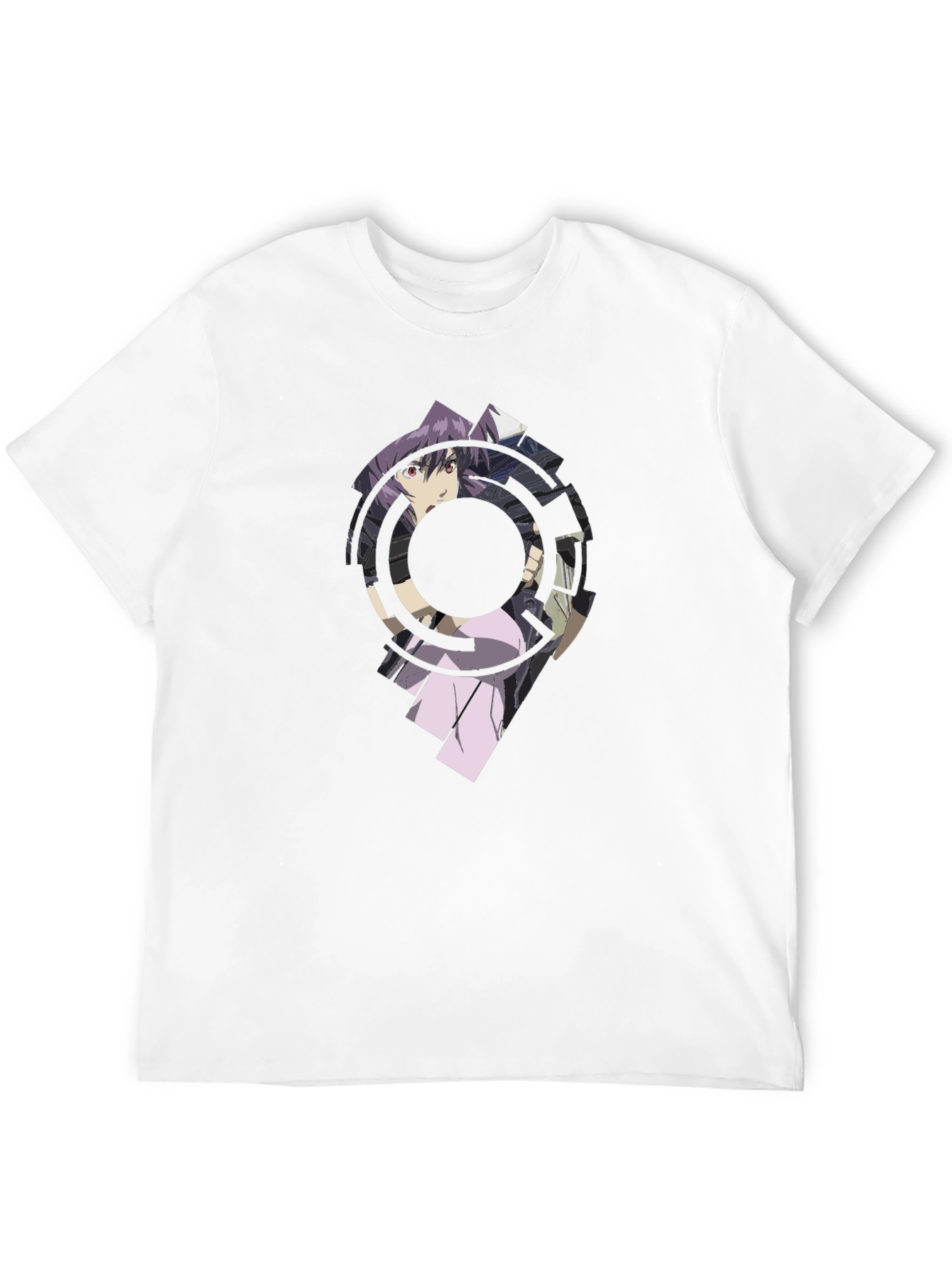Anime Graphic Print Black T-Shirt