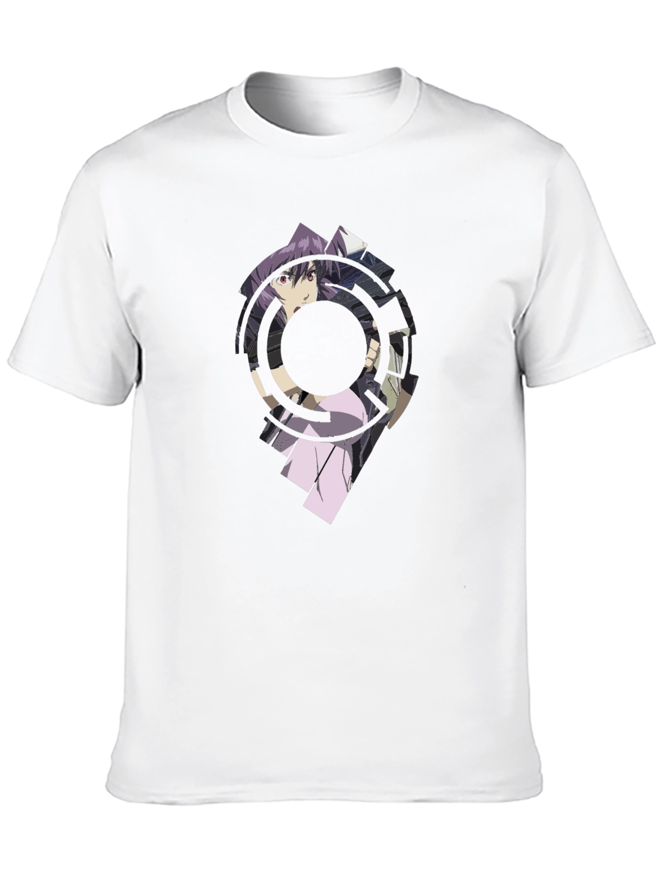 Anime Graphic Print Black T-Shirt