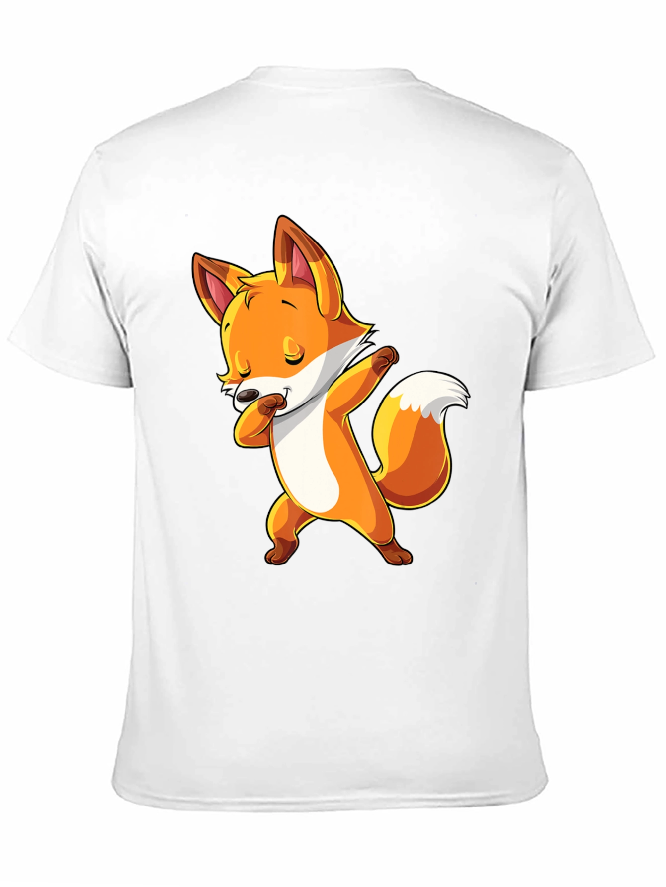 Dabbing Fox Graphic Tee - Trendy Black T-Shirt