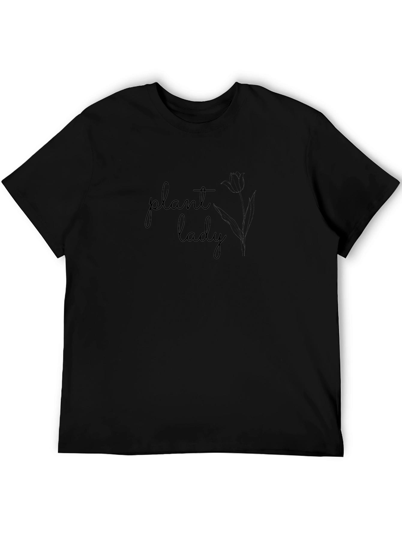 Plant Lady Black T-Shirt - Nature Lover Tee