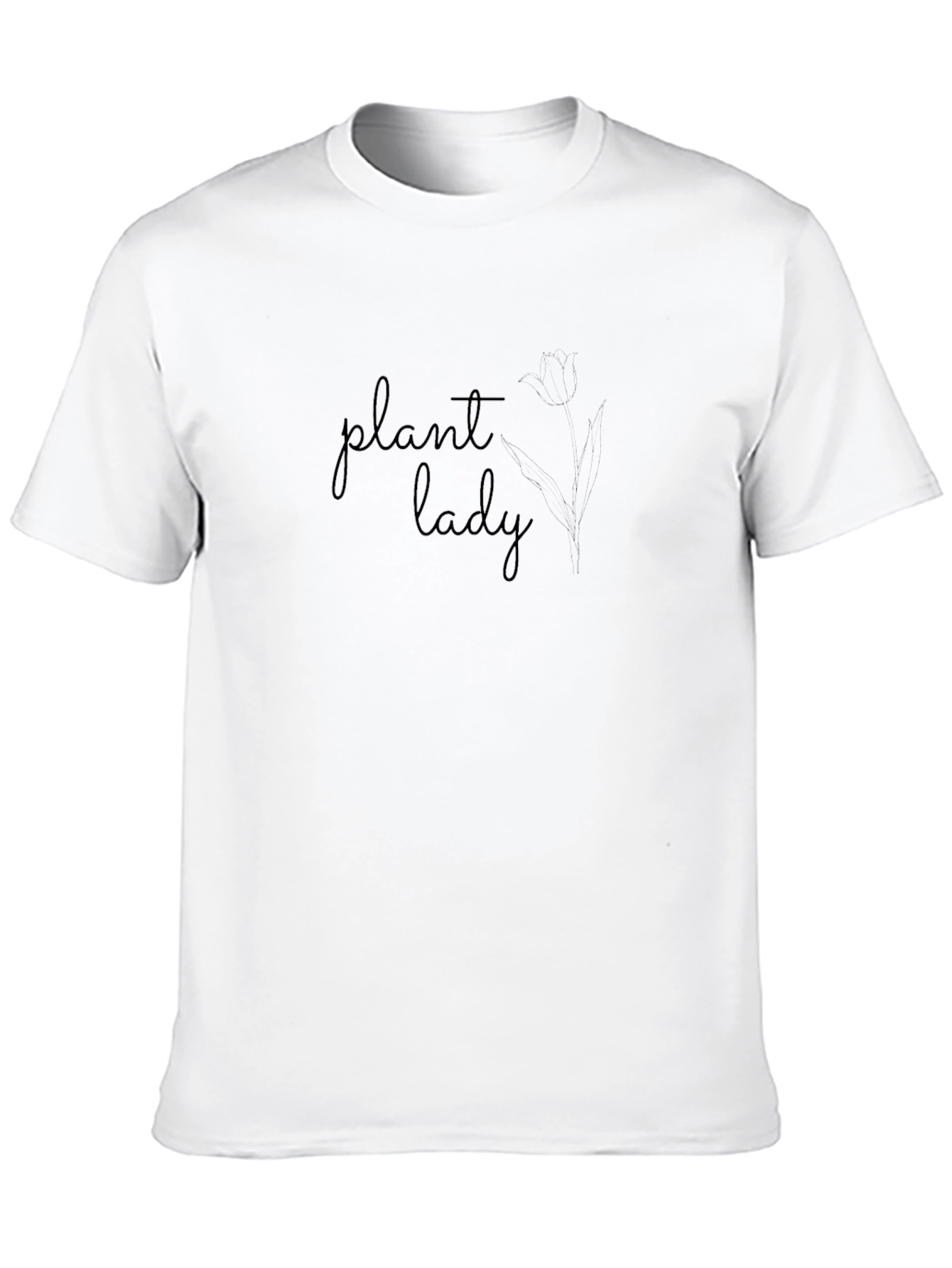 Plant Lady Black T-Shirt - Nature Lover Tee