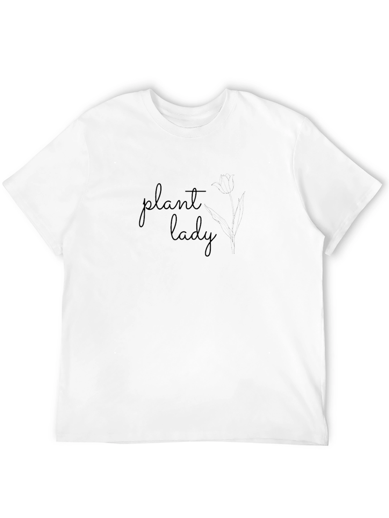Plant Lady Black T-Shirt - Nature Lover Tee