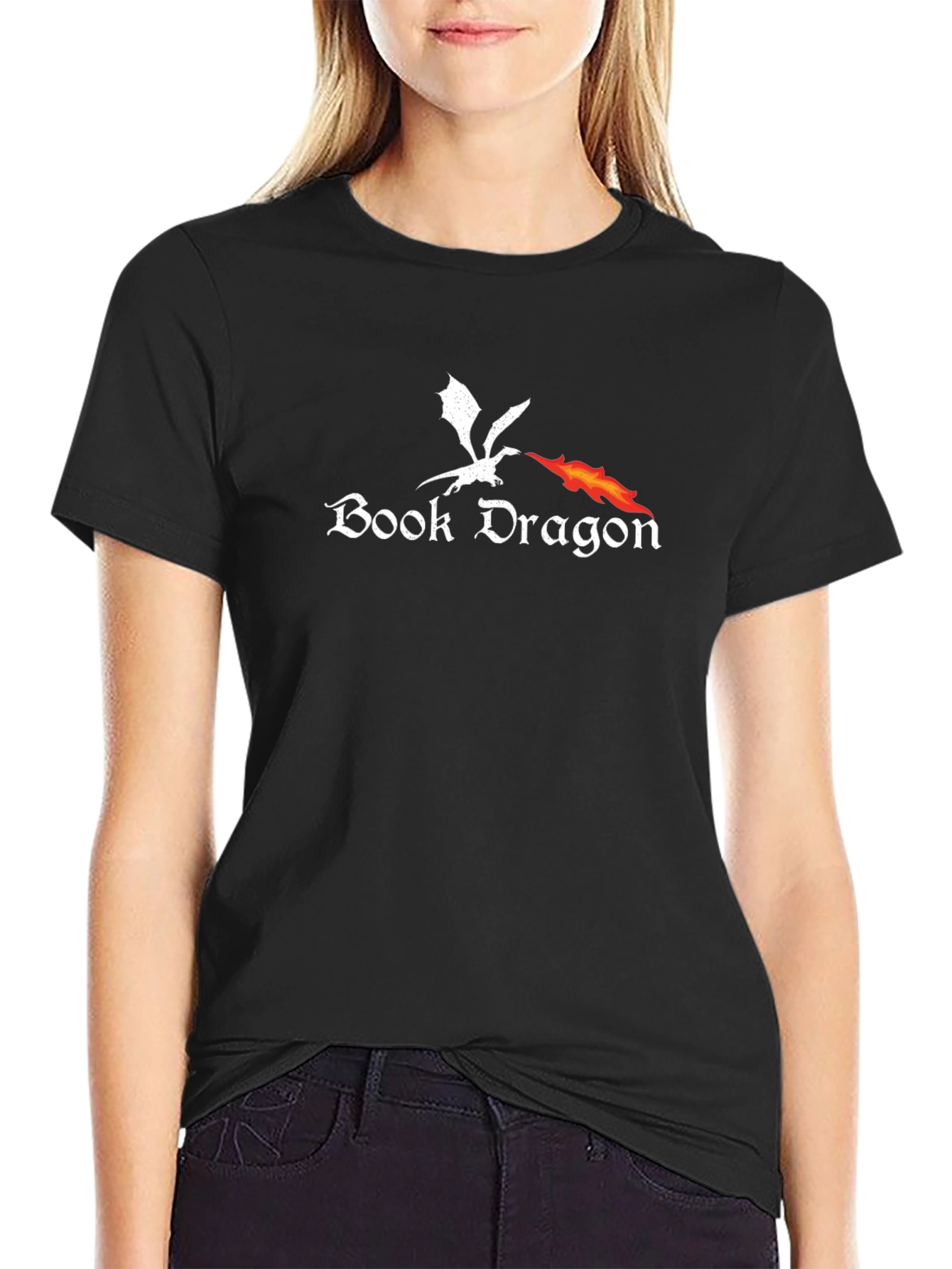 Book Dragon T-Shirt - Fantasy Reader Tee