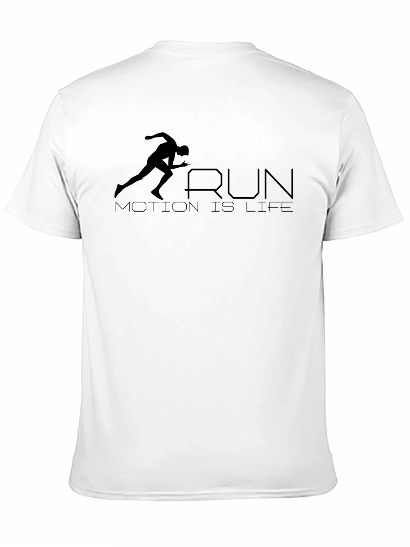 Run Motion Is Life Graphic Tee - Black