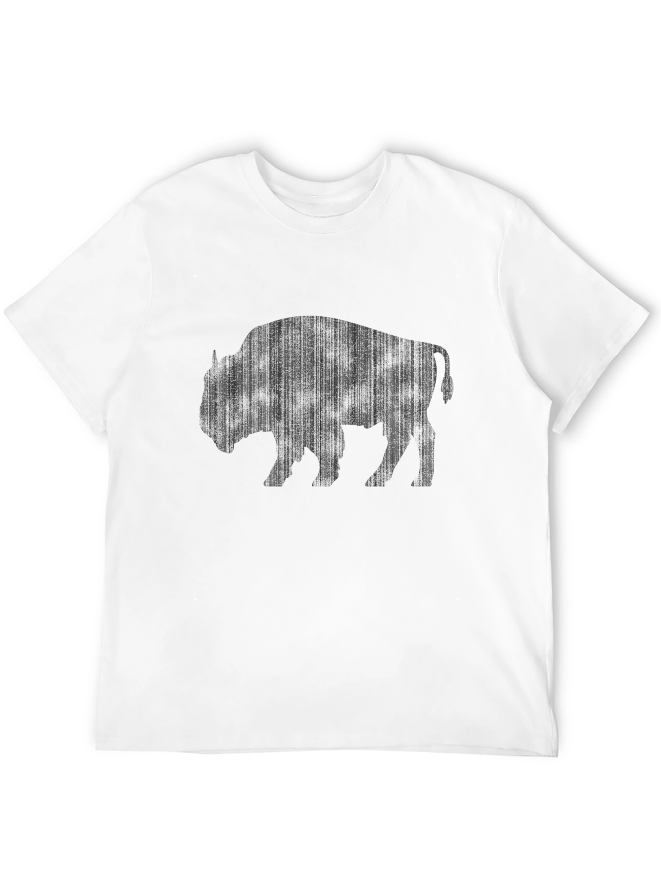 Bison Graphic Tee - Black Cotton T-Shirt