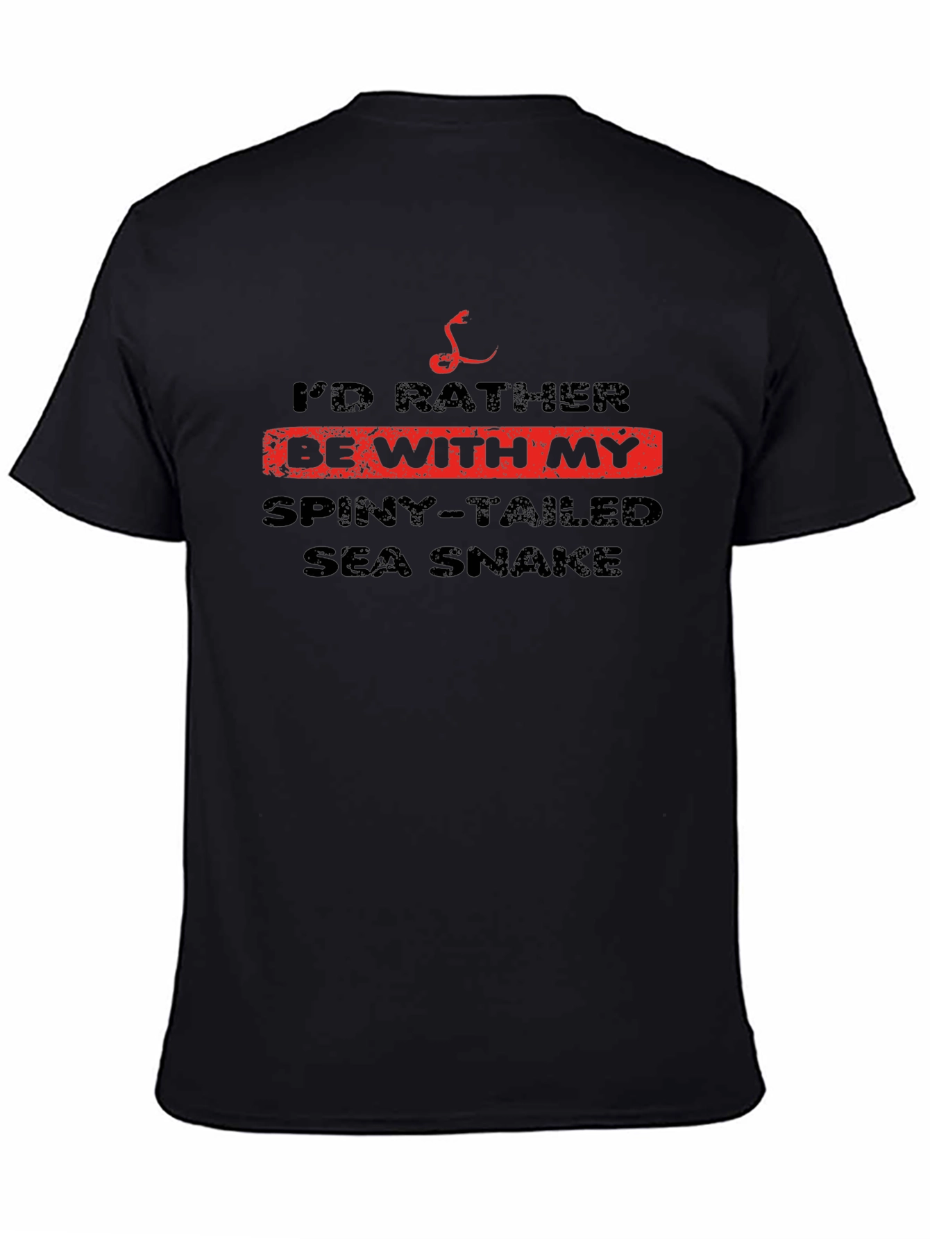 Spiny-Tailed Sea Snake Graphic Tee - Black