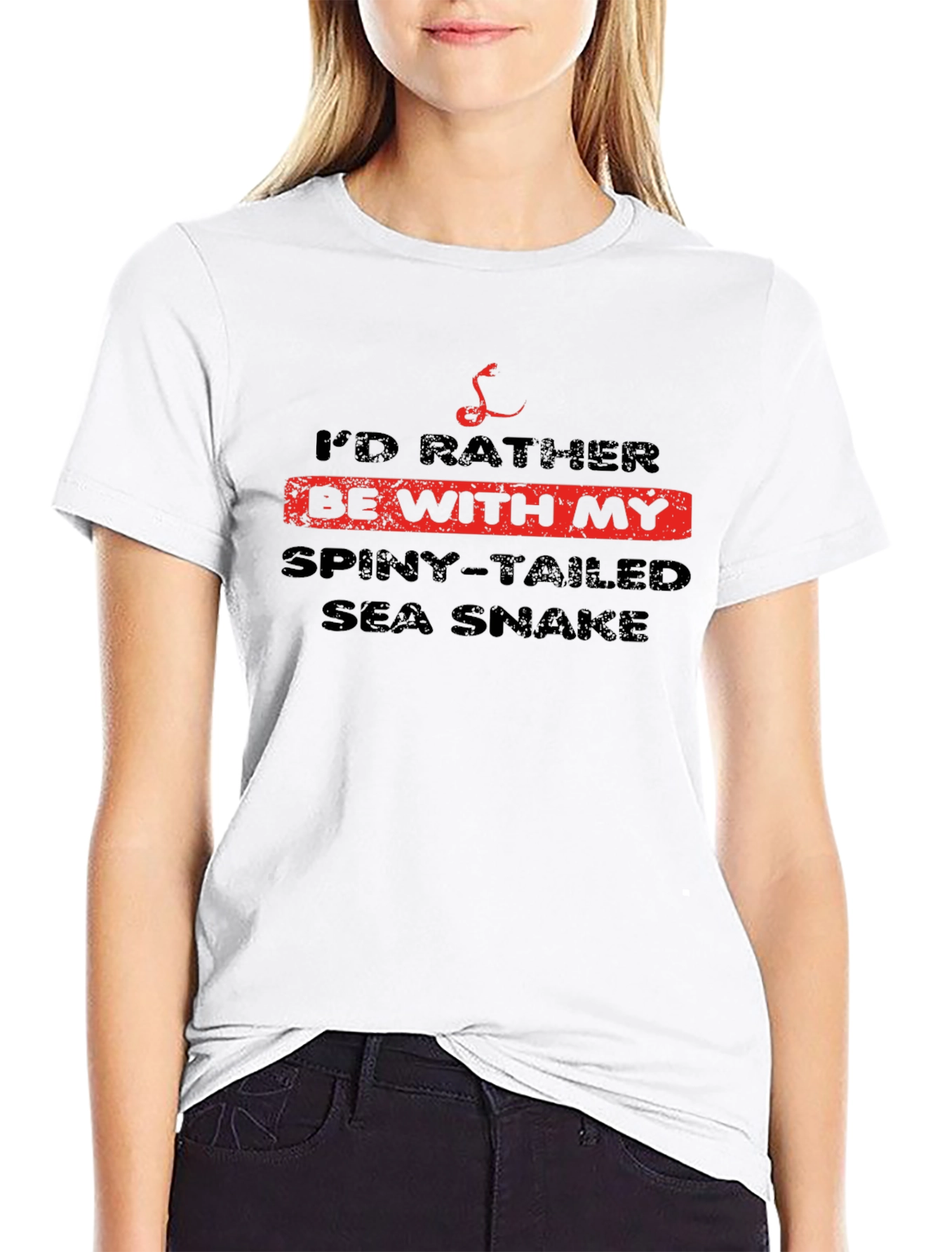 Spiny-Tailed Sea Snake Graphic Tee - Black