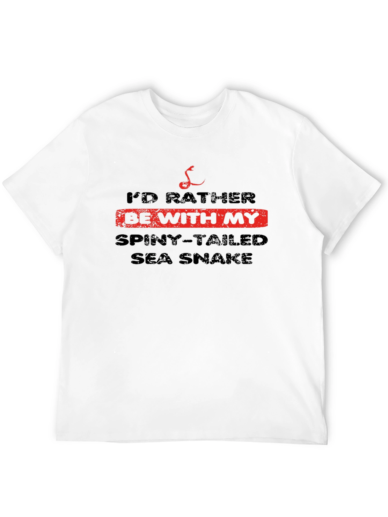 Spiny-Tailed Sea Snake Graphic Tee - Black