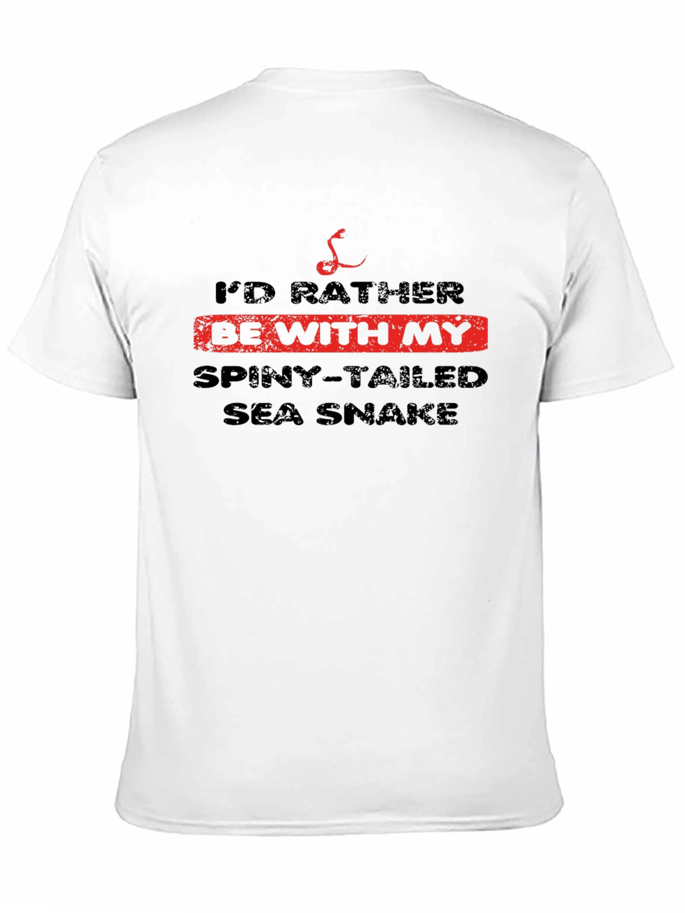 Spiny-Tailed Sea Snake Graphic Tee - Black