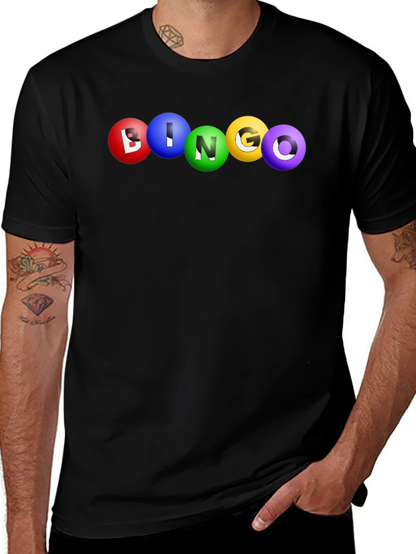 Bingo Balls Graphic Tee - Lucky Game T-Shirt
