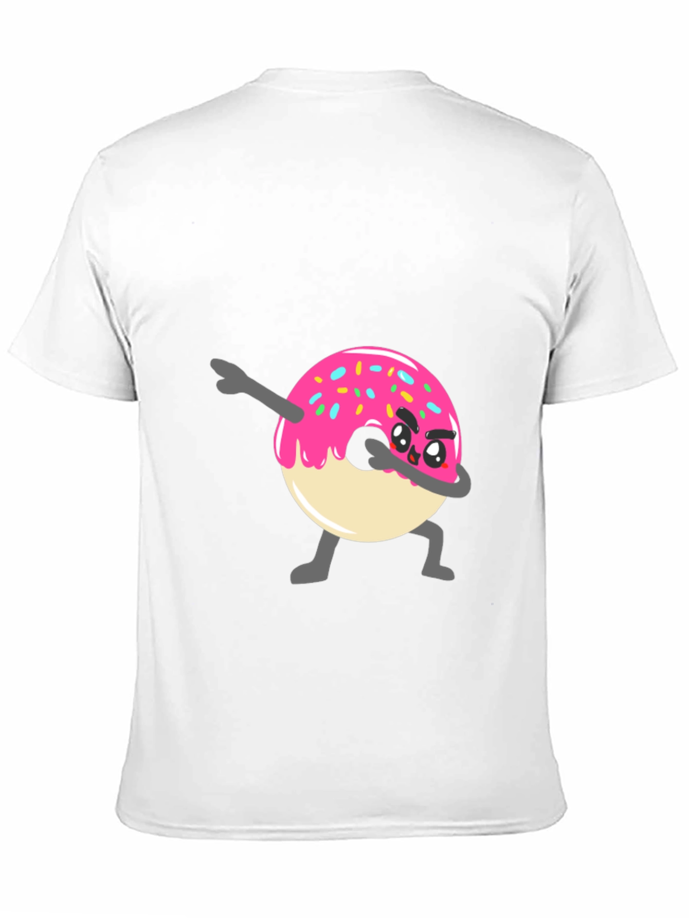 Dabbing Donut Graphic Tee - Funny Cartoon T-Shirt