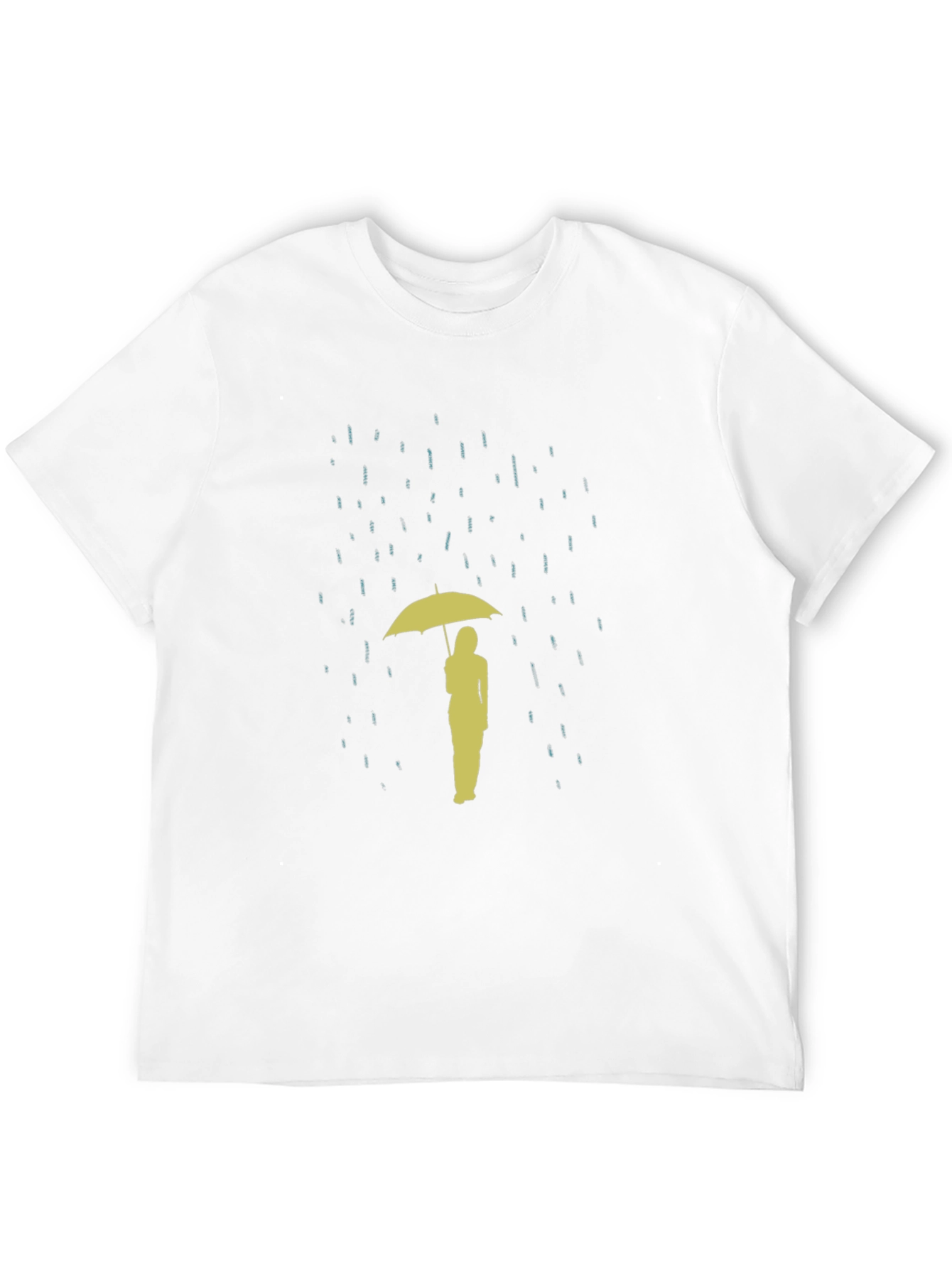 Rainy Day T-Shirt: Silhouette Umbrella Design