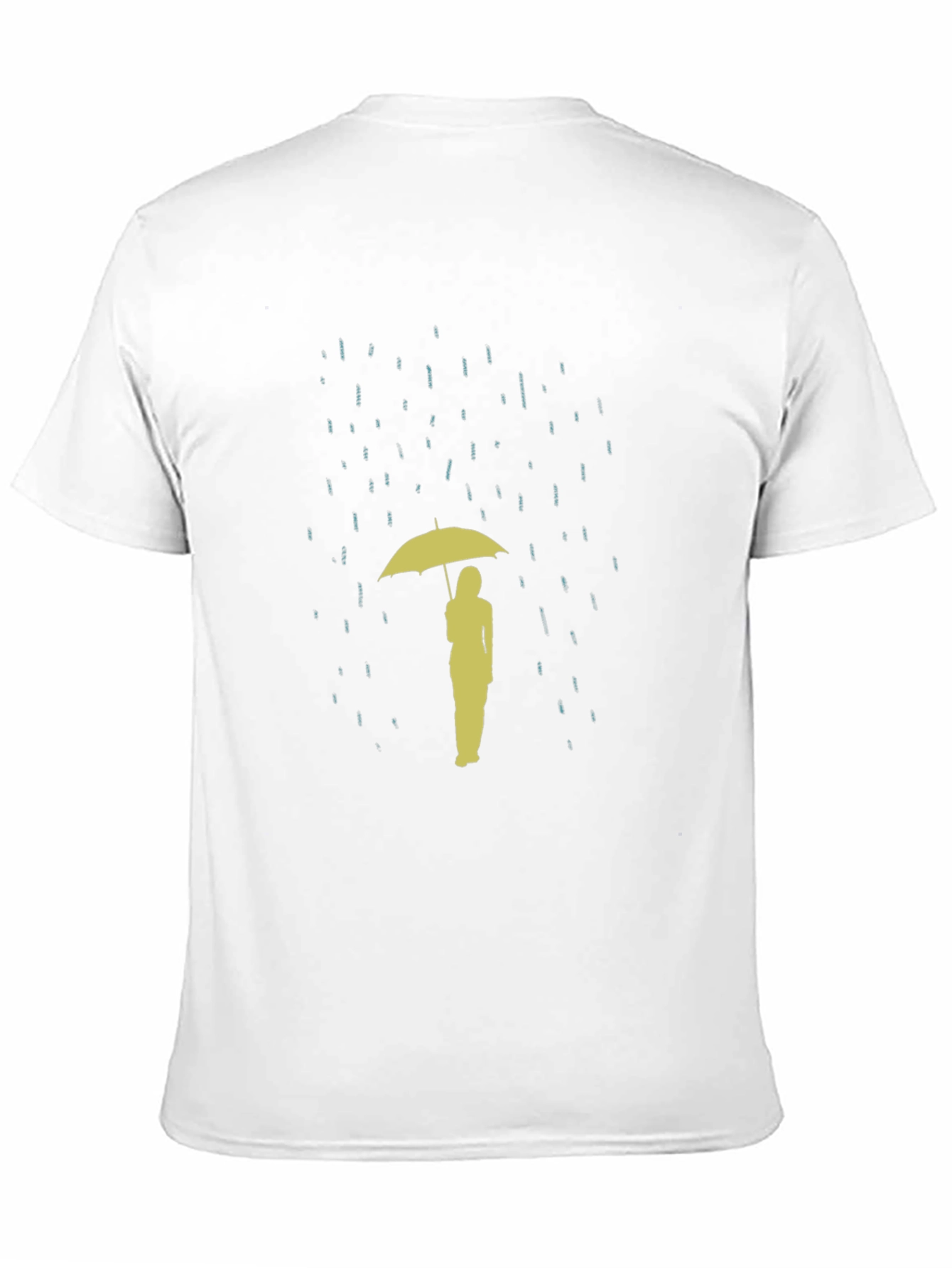 Rainy Day T-Shirt: Silhouette Umbrella Design