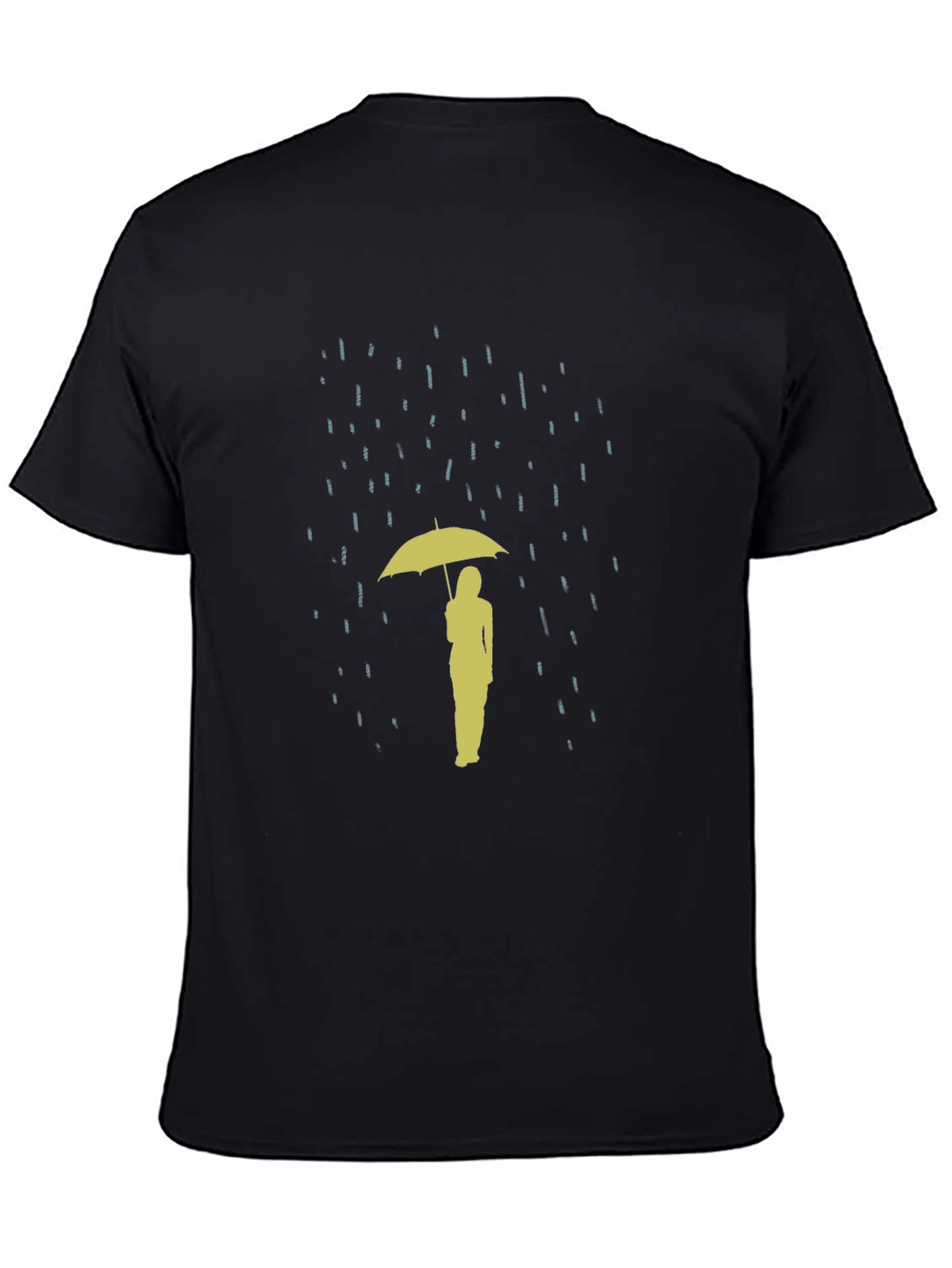 Rainy Day T-Shirt: Silhouette Umbrella Design
