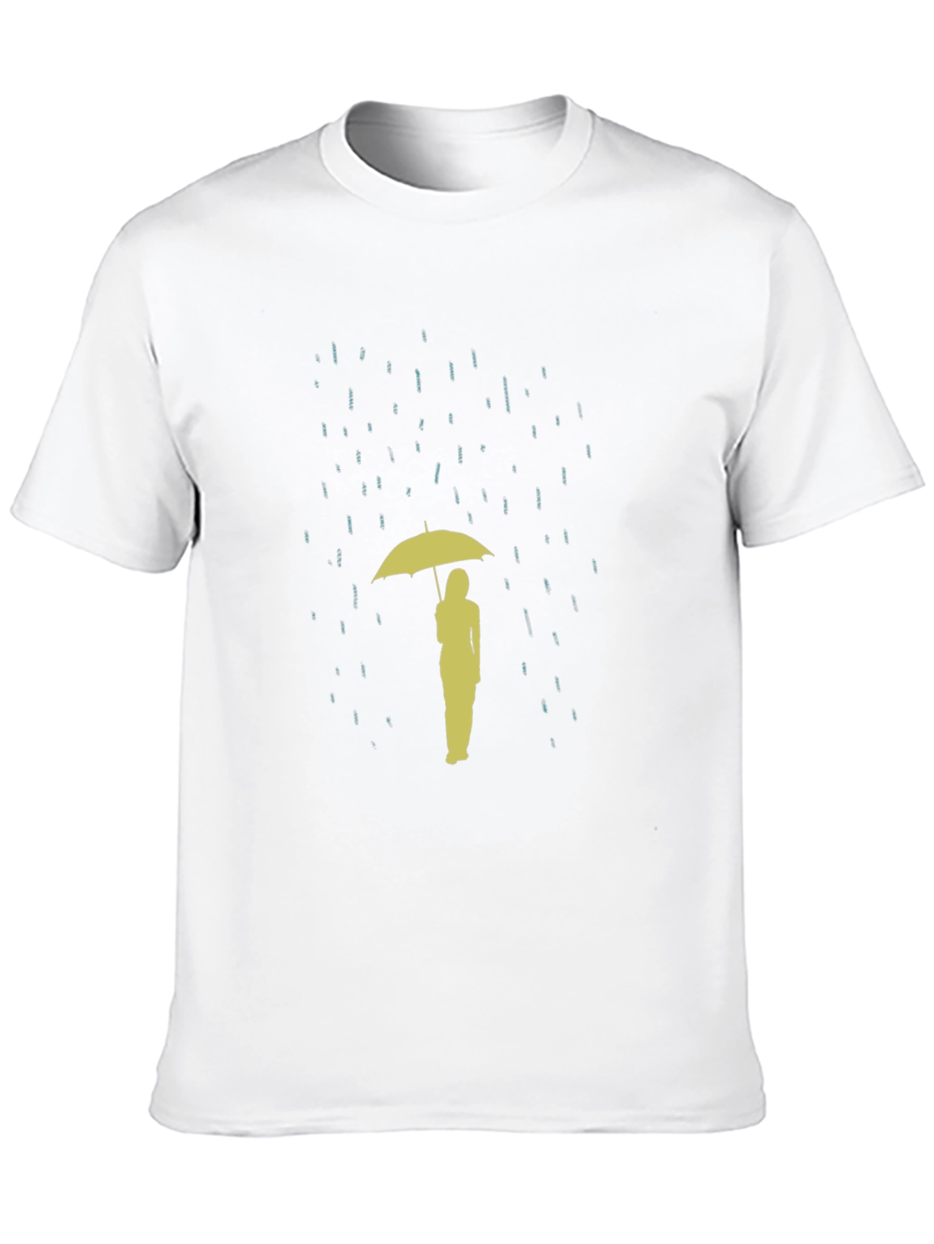 Rainy Day T-Shirt: Silhouette Umbrella Design