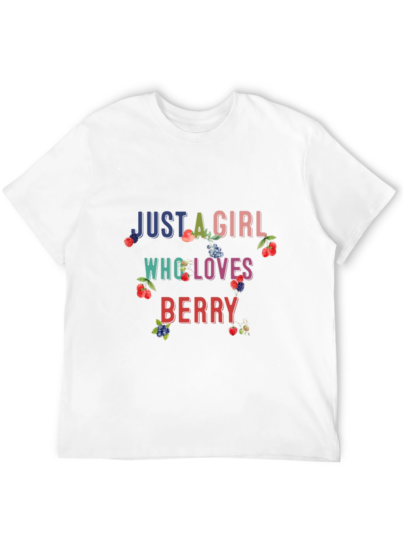 Just A Girl Who Loves Berry Black T-Shirt