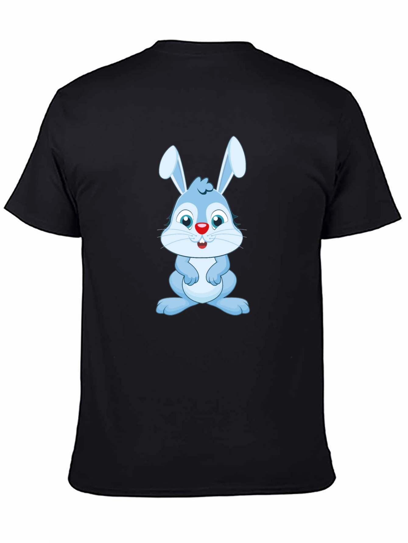 Cute Blue Bunny Graphic Tee - Soft Cotton Blend