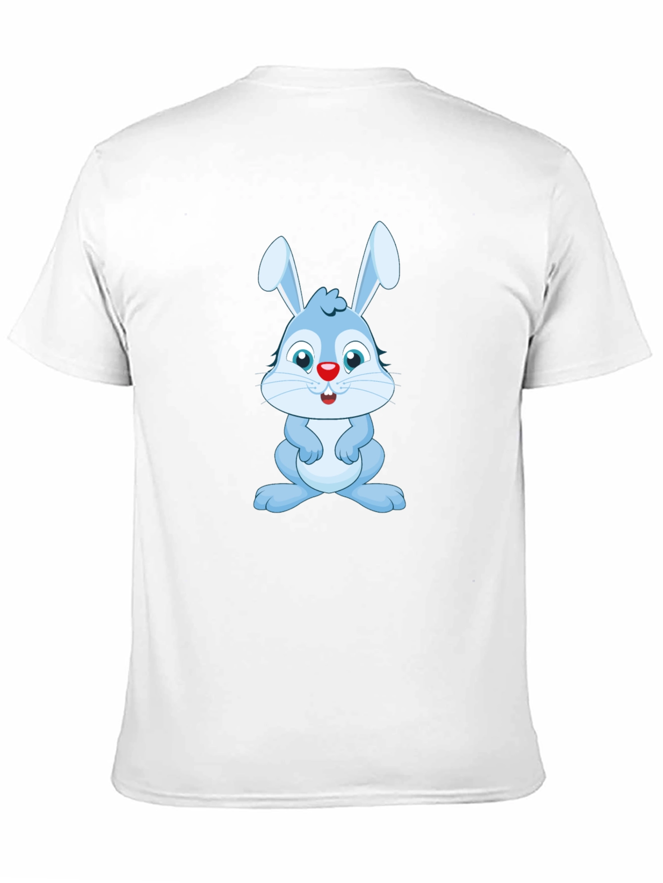 Cute Blue Bunny Graphic Tee - Soft Cotton Blend