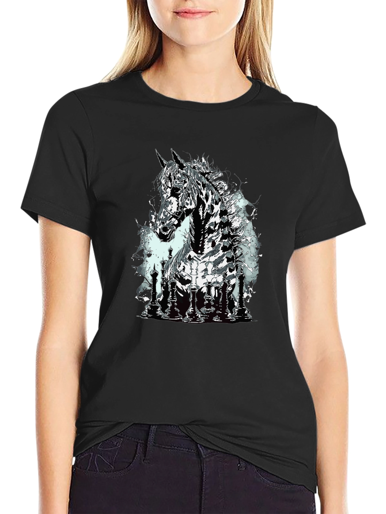 Chess Horse Graphic T-Shirt