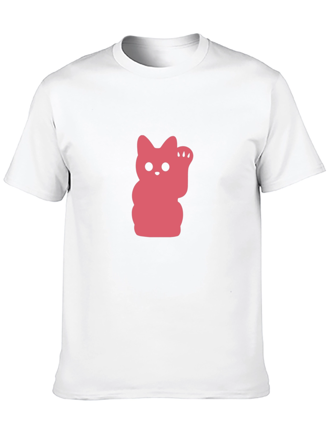 Lucky Cat Graphic T-Shirt - Black