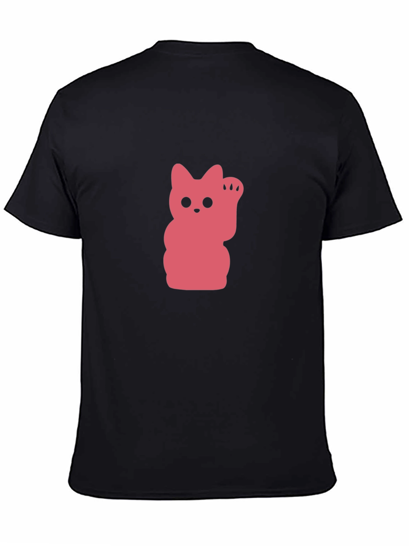Lucky Cat Graphic T-Shirt - Black