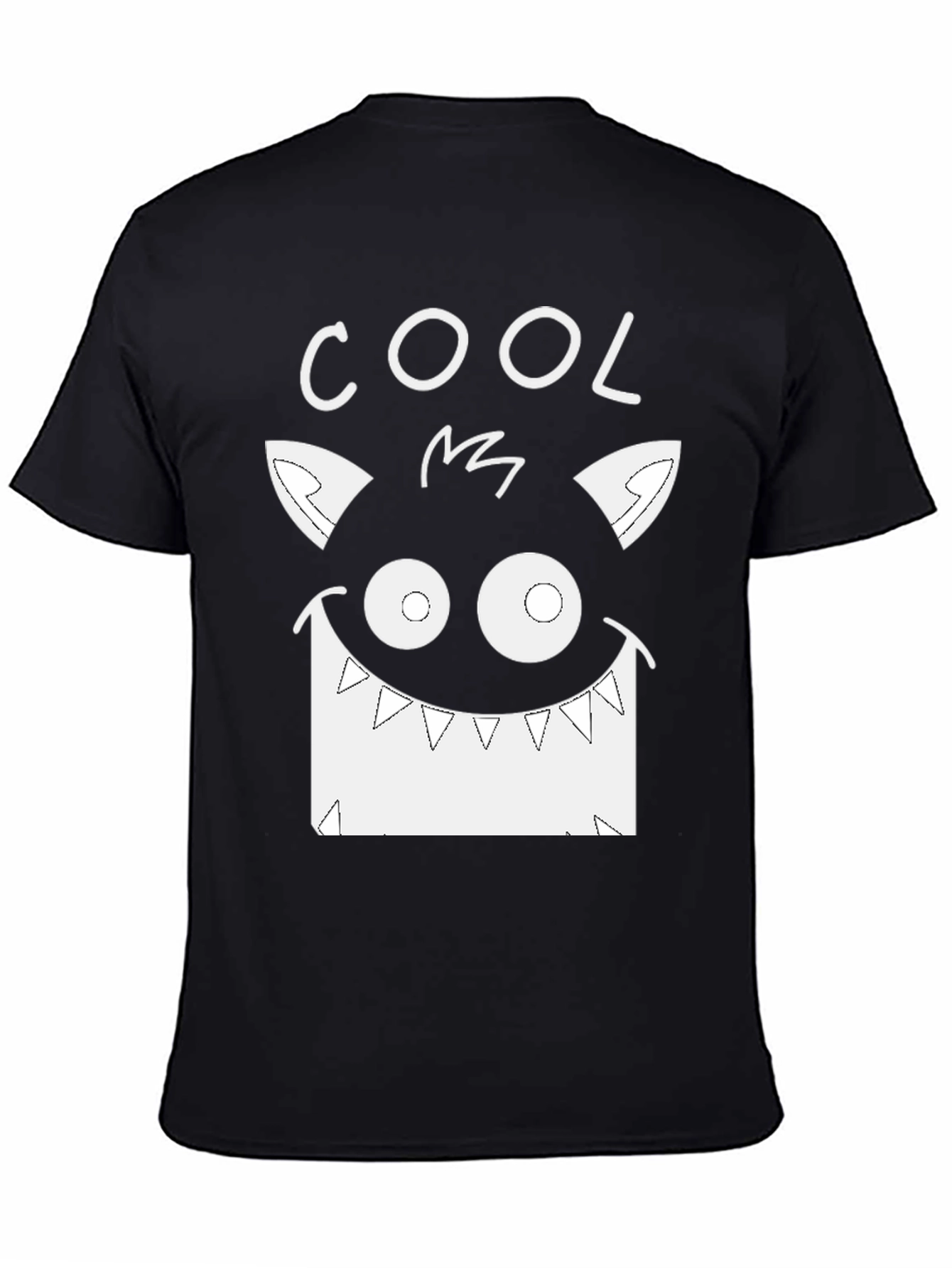 Cool Monster Graphic Tee - Mens Black T-Shirt