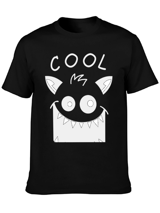 Cool Monster Graphic Tee - Mens Black T-Shirt