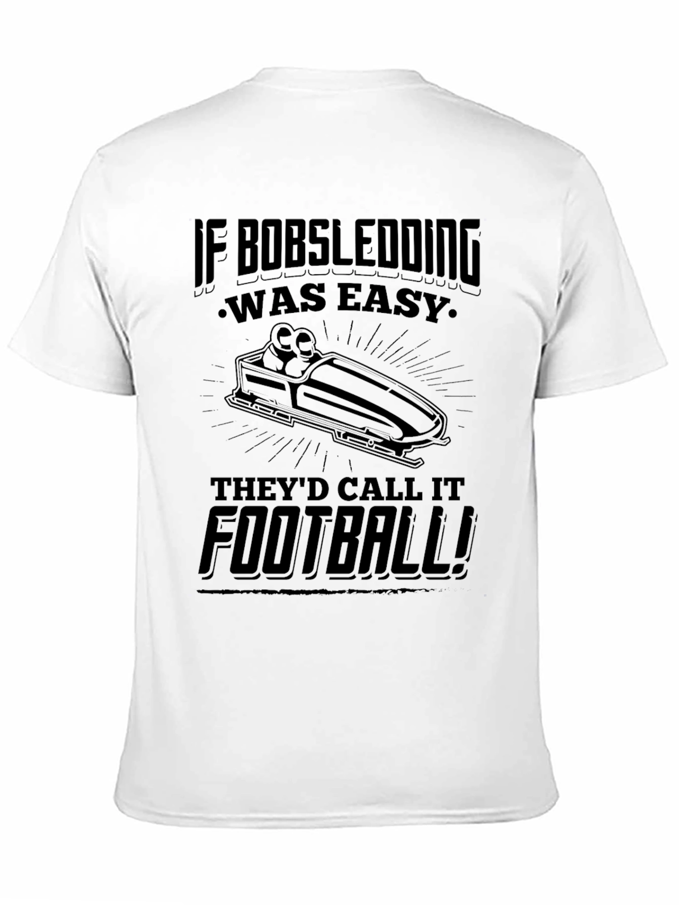 Bobsledding vs Football Graphic T-Shirt