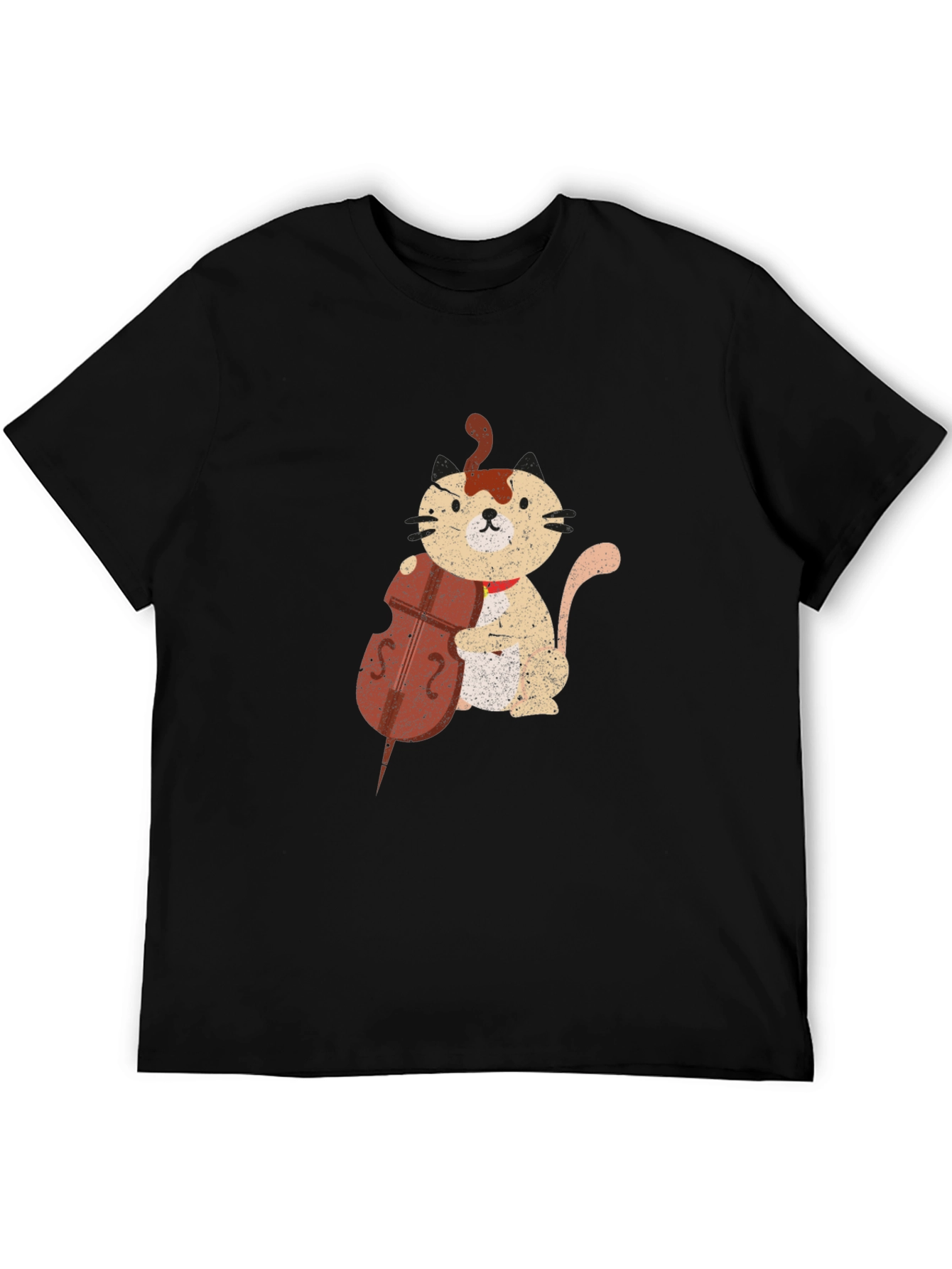 Cat Cello Black T-Shirt