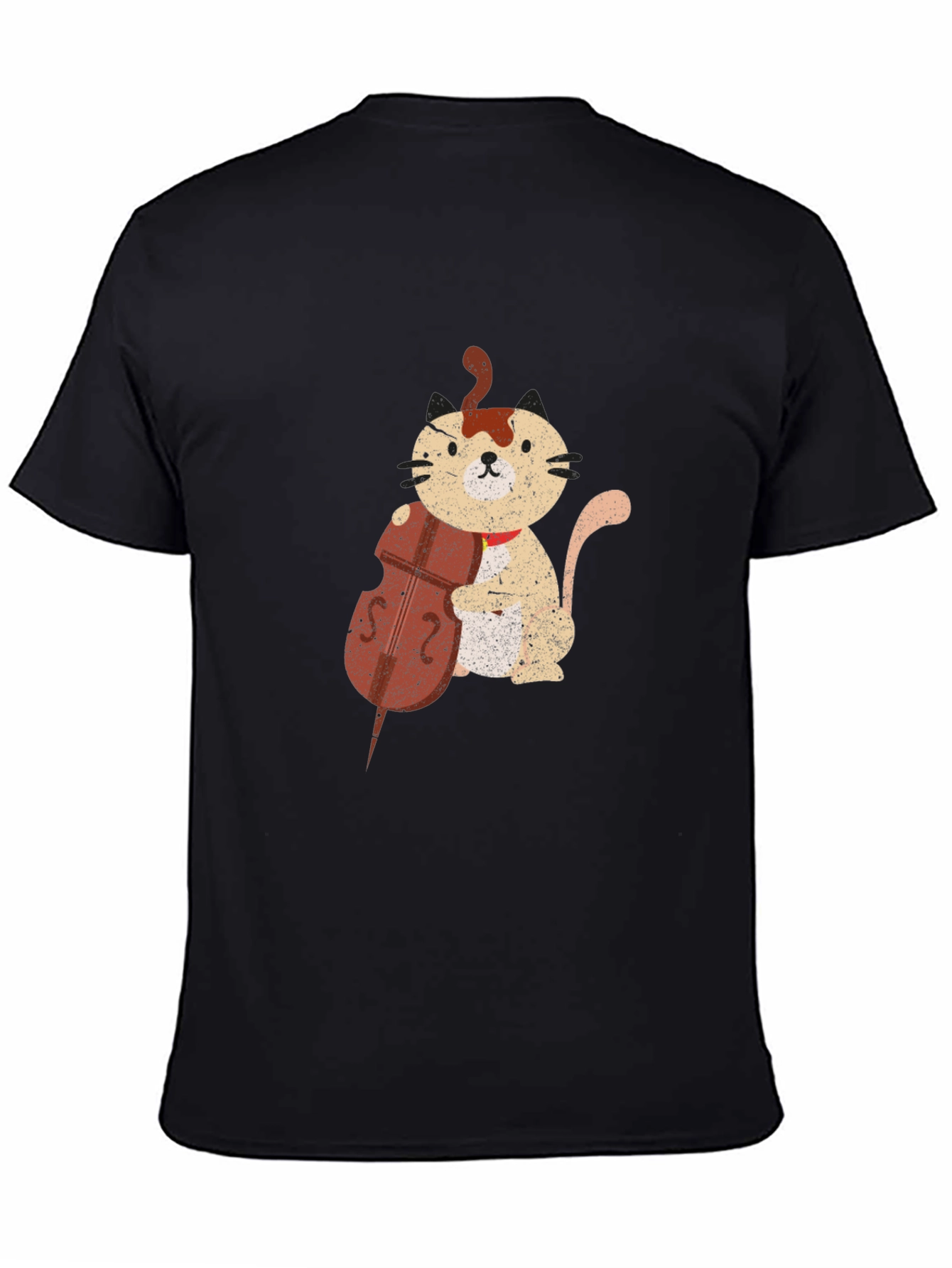 Cat Cello Black T-Shirt
