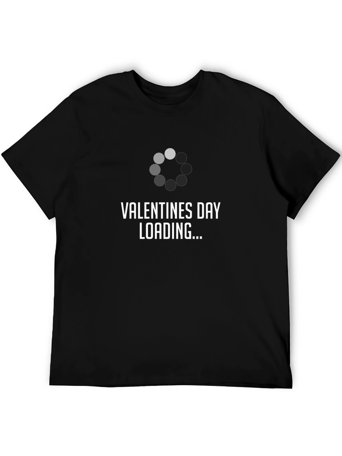 Valentines Day Loading Graphic T-Shirt - Black