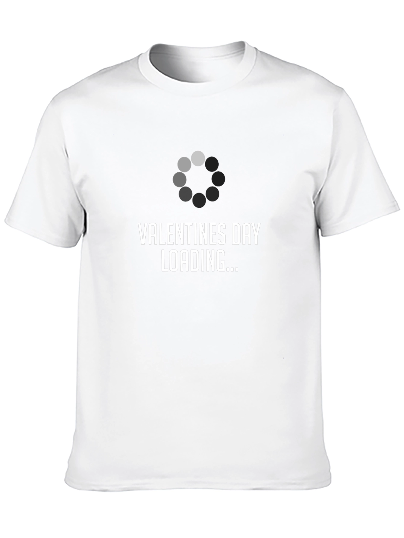 Valentines Day Loading Graphic T-Shirt - Black