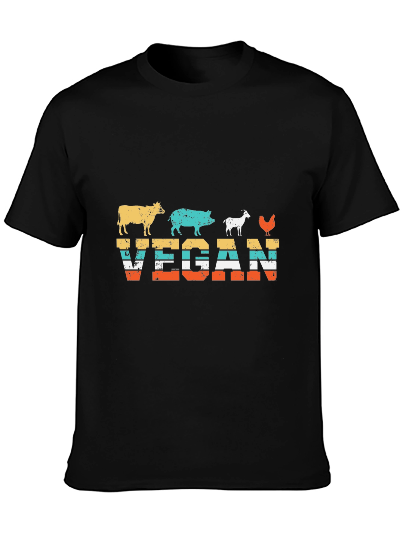 Vegan Animal Silhouette T-Shirt