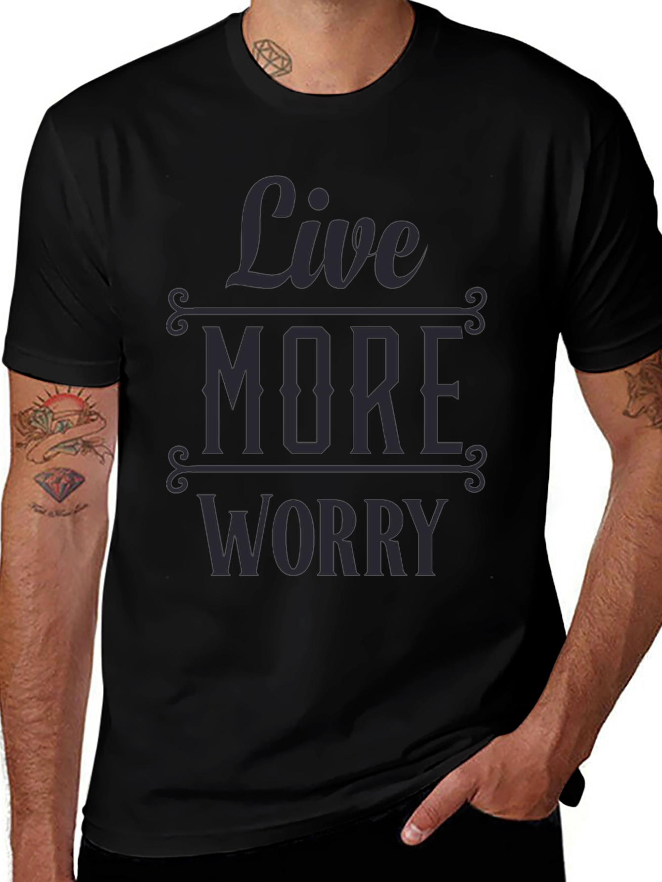 Live More Worry Less Graphic T-Shirt