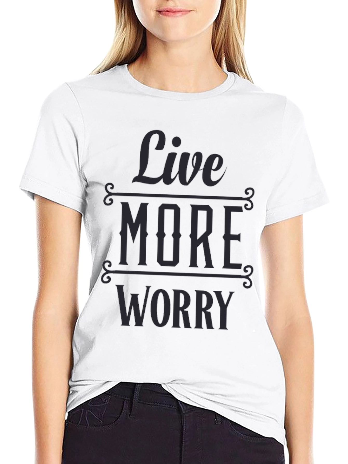 Live More Worry Less Graphic T-Shirt