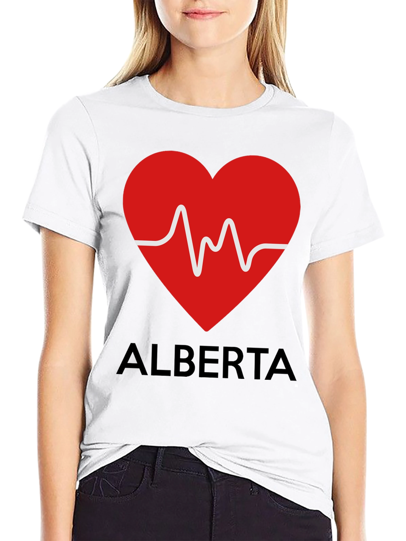 Alberta Love Heartbeat Graphic T-Shirt