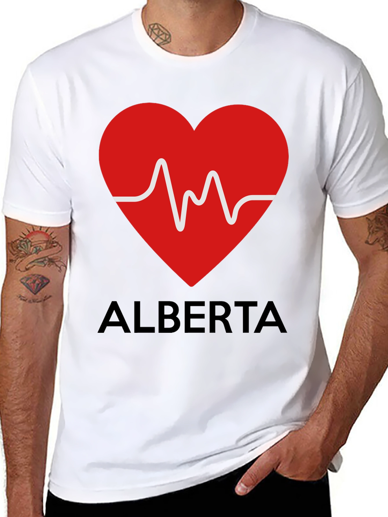 Alberta Love Heartbeat Graphic T-Shirt