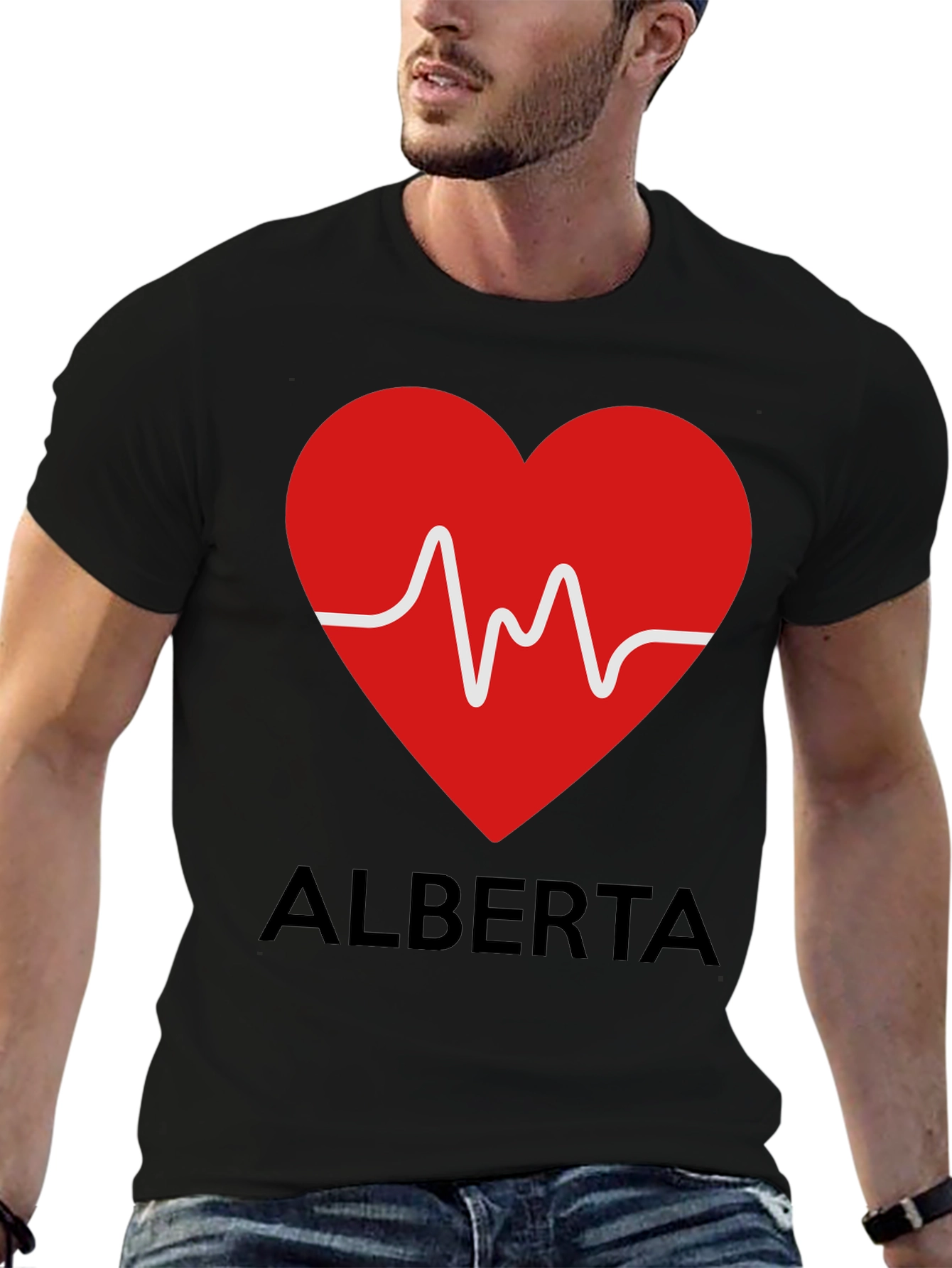 Alberta Love Heartbeat Graphic T-Shirt
