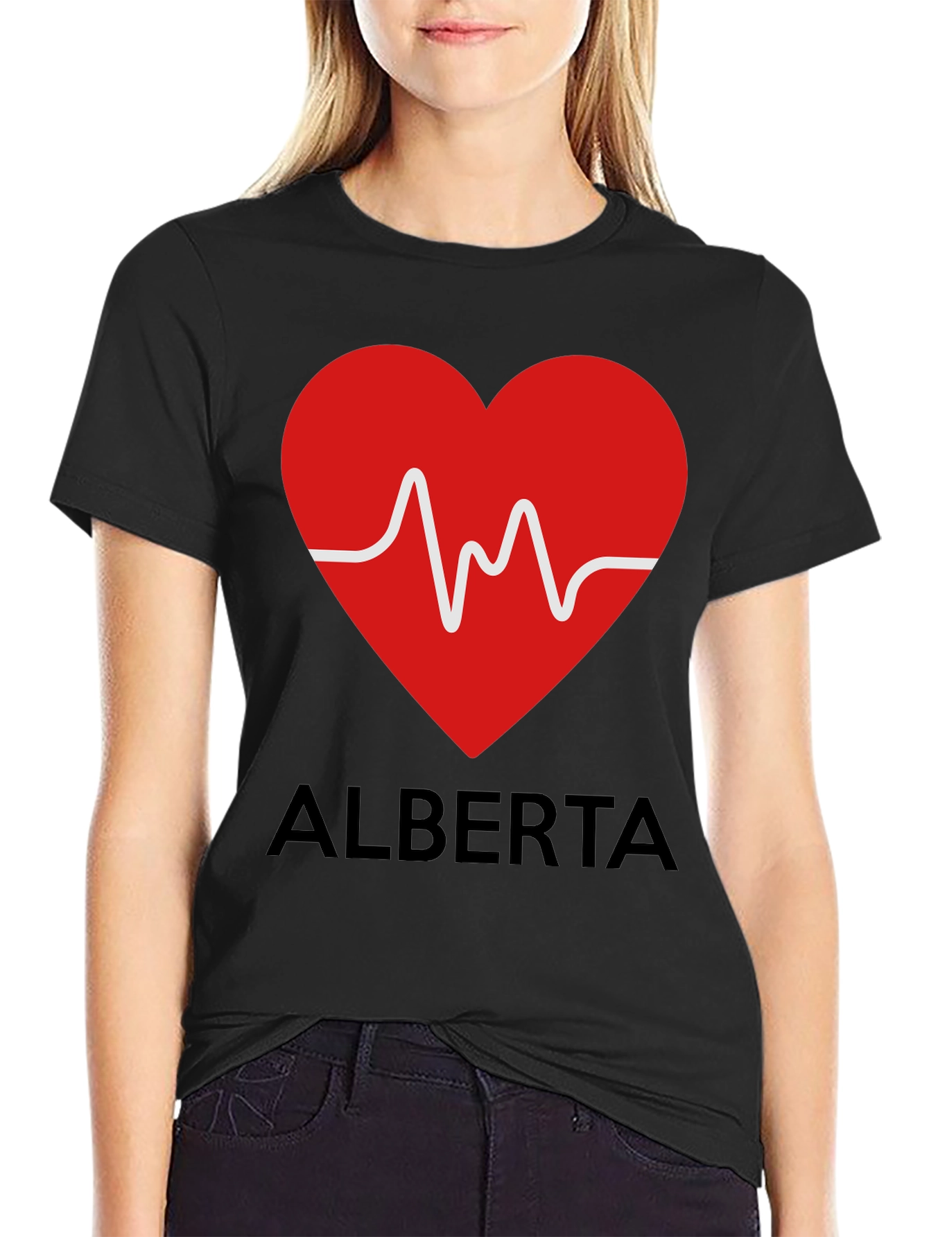 Alberta Love Heartbeat Graphic T-Shirt