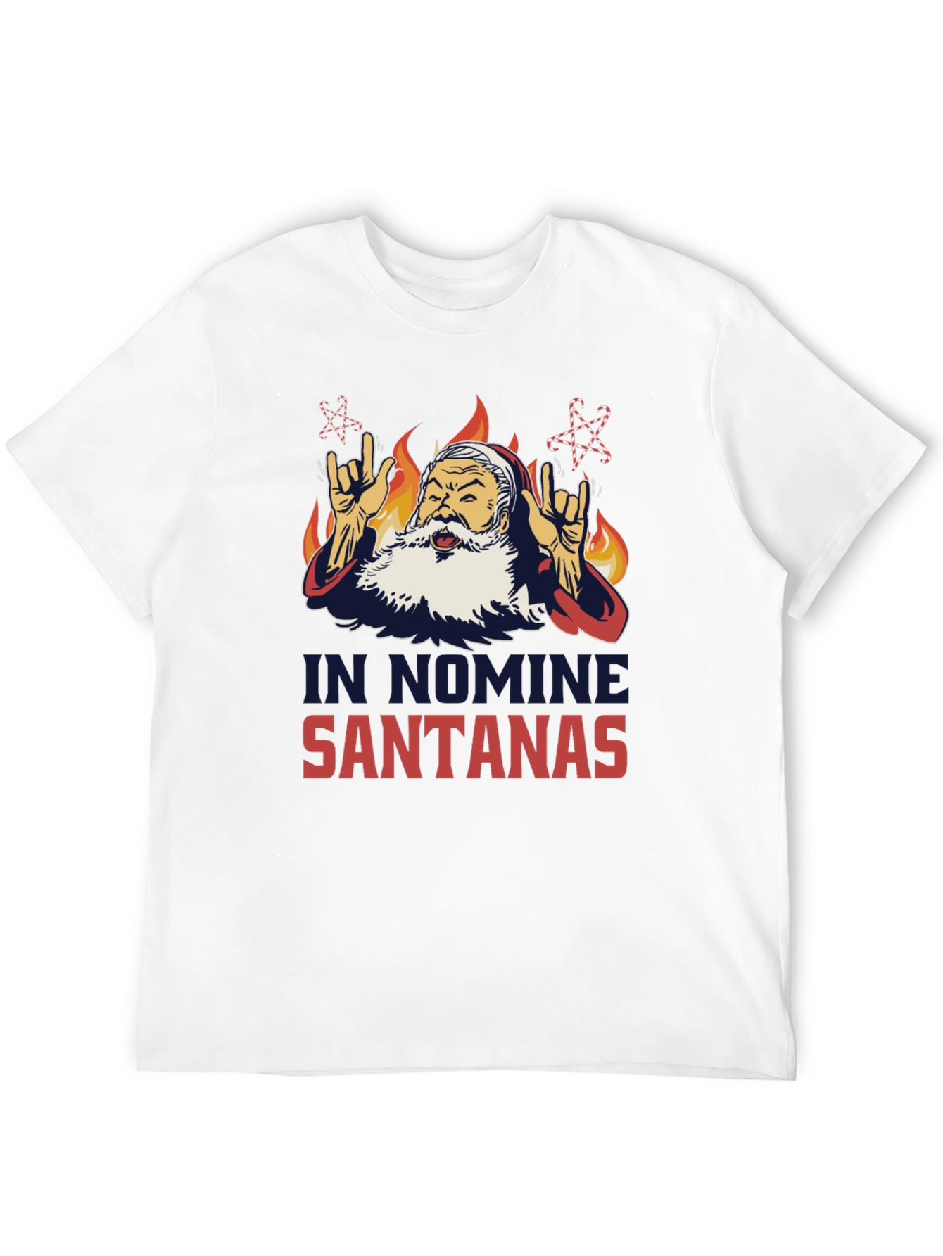 In Nomine Santanas T-Shirt - Rock Santa Tee