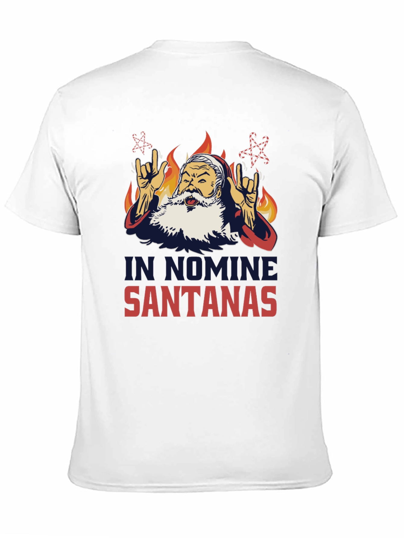 In Nomine Santanas T-Shirt - Rock Santa Tee