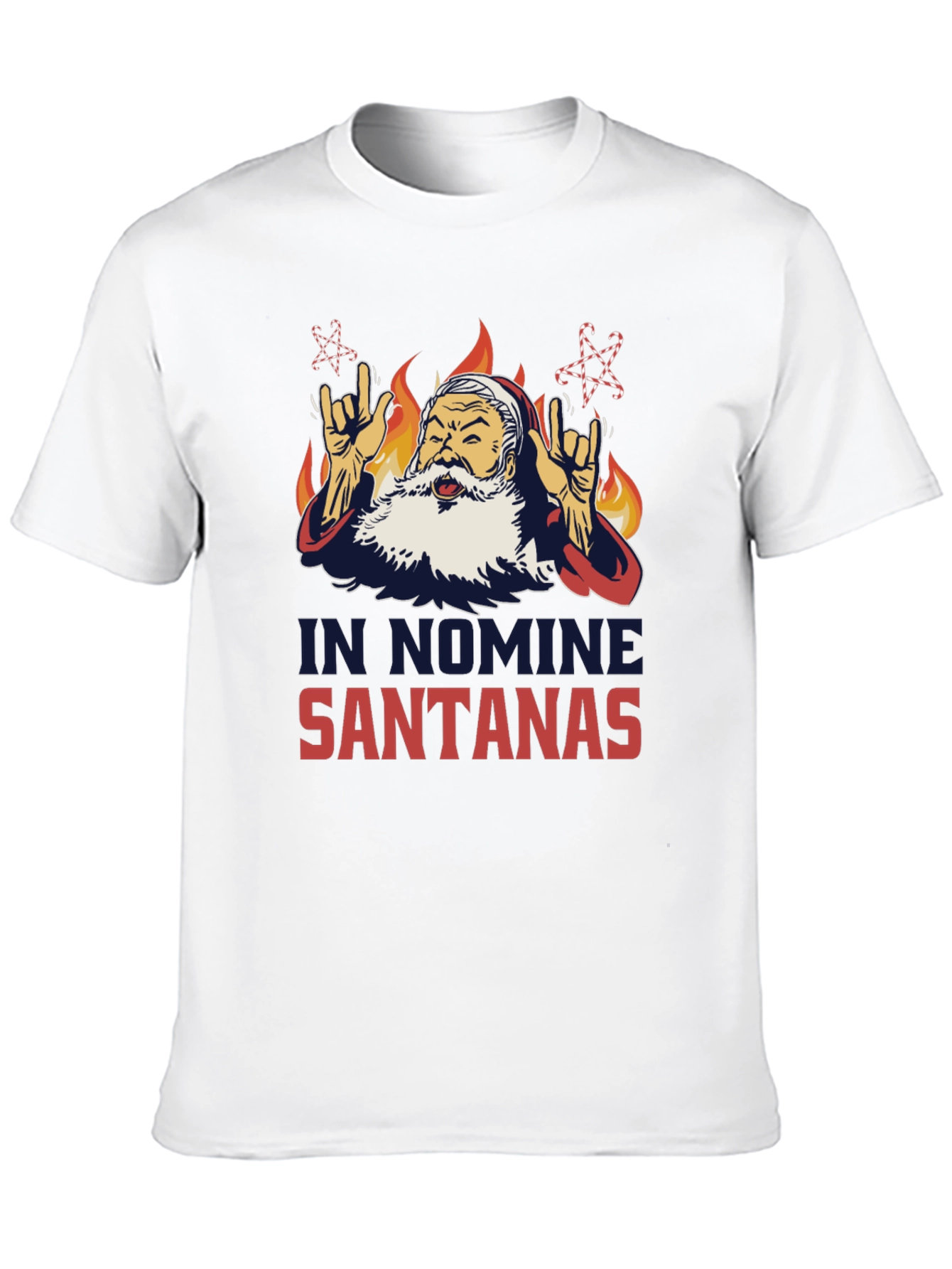 In Nomine Santanas T-Shirt - Rock Santa Tee