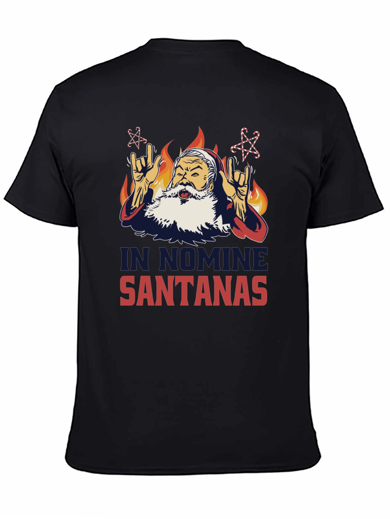 In Nomine Santanas T-Shirt - Rock Santa Tee